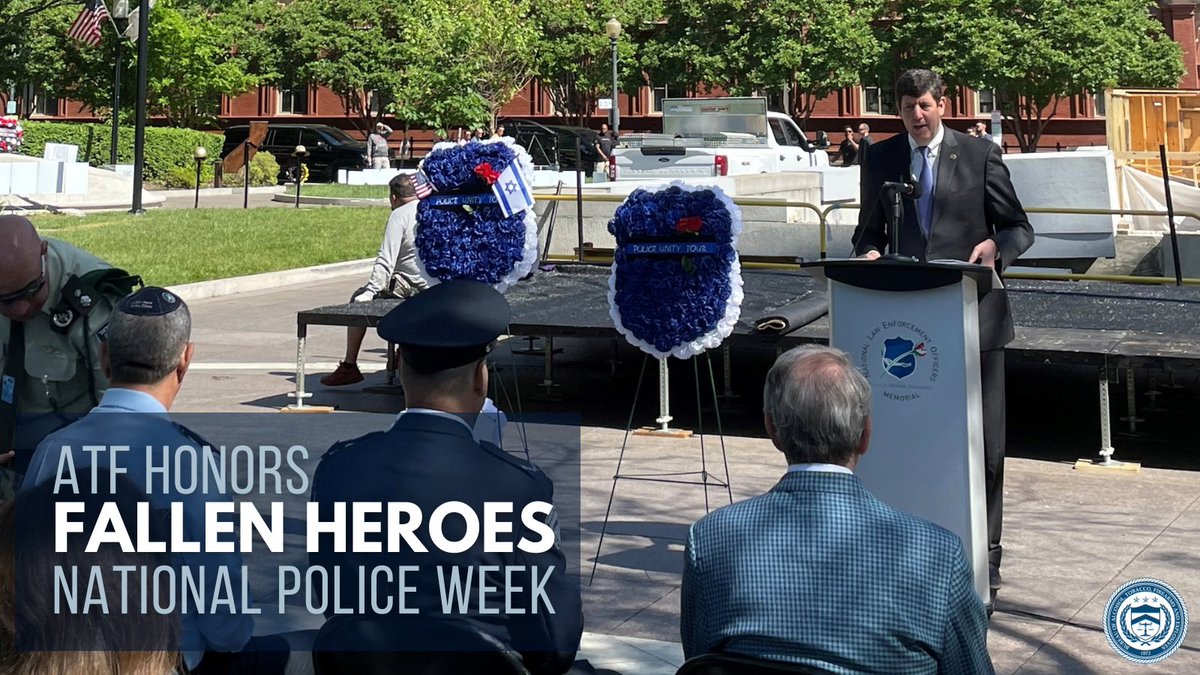 ATF Director Steve Dettelbach delivered remarks at the Washington Metro Shomrim Society's memorial service honoring Jewish law enforcement officers killed in the line of duty including Israeli Police Officers who were killed Oct. 7, 2023. nationalshomrim.org #PoliceWeek2024