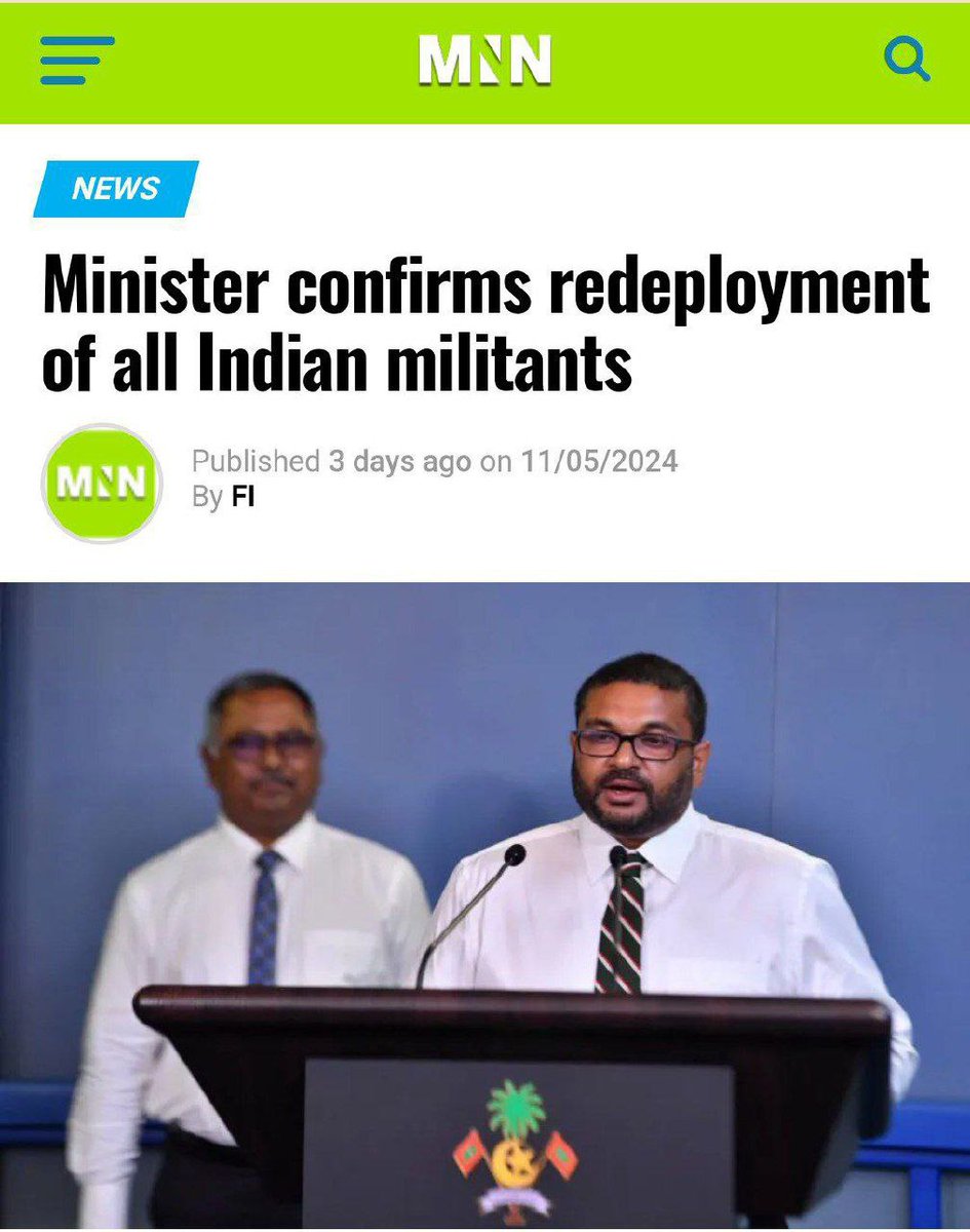 This is how the ungrateful bunch of begging M A D A R C H O D S of #Maldives news #MaldivesNewsNetwork and #PSMNews refer to our 76 #Indian troops stationed for training their ungrateful Staff .. why shouldn't any patriotic #Indian #BoycottMaldives @MEAIndia Loans ???