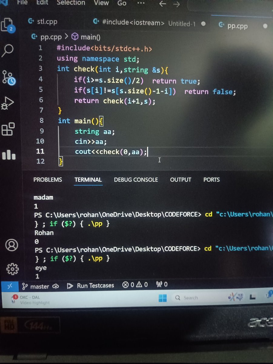 Round 2 of #100DaysOfCode
✅ Day - 112

Today I Complete the Recursive function and runs it's programs. 

#100DayChallenge #100daysofcodechallenge #100dayschallenge #programming #programmer #CodingChallenge #CodeNewbies #codeforcode  #CodeNewbie #programming