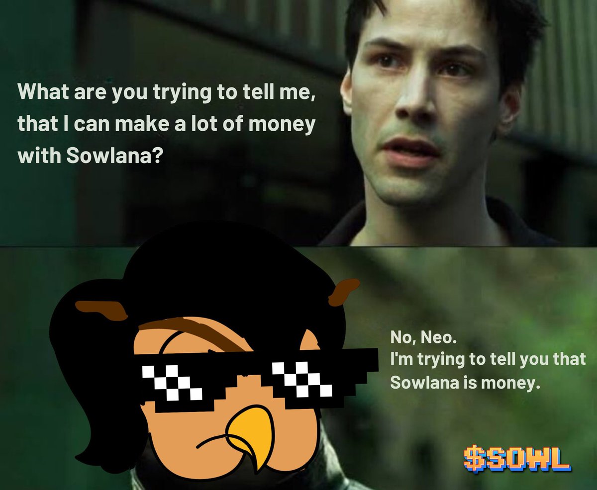 This is all a simulation and you know it. In the crypto world, anything, no matter how absurd, can become something important and that is why $SOWL is here!

#MemeCoinSeason #memecoin #Memes #dankmemes