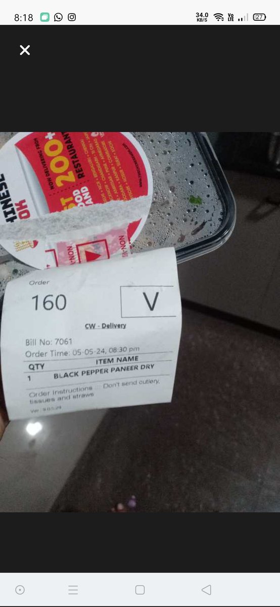 jesse_va's tweet photo. @zomatoin You guys labelled veg food as nonveg and my dad consumed the same n fell sick with food poisoning n now stomach infection! When asked you guys said it's just a tape mistake! Who is responsible for the hlth condition? @deepigoyal I need a call ASAP or taking this to CC https://t.co/as4IH5LqUw