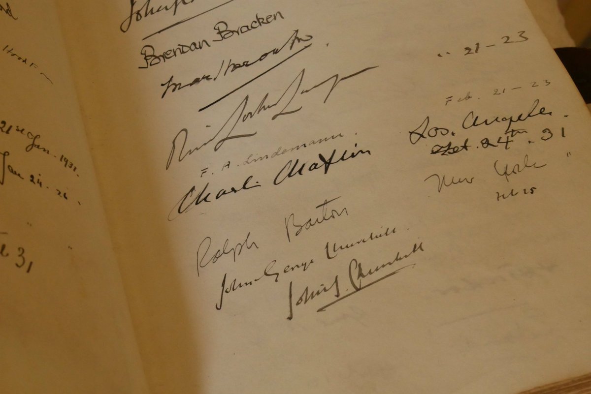 In the visitors book @ChartwellNT, you'll find the signature of a Hollywood star who came to visit Churchill.

Can you spot who it is?