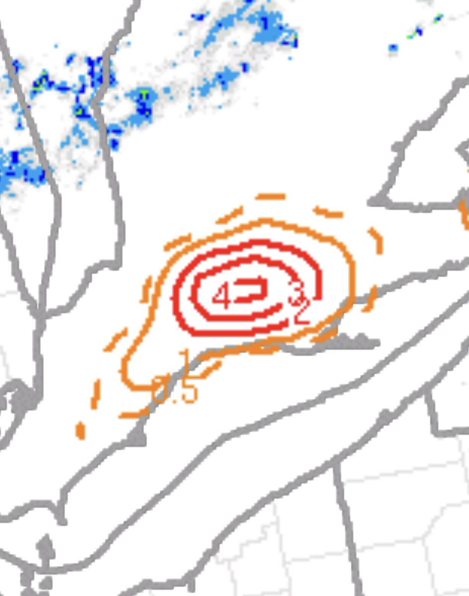 Could be looking at another landspout risk today with cells forming along the Lake Erie convergence. The non supercell tornado parameter is up to a 4 near London. #ONStorm #ONwx