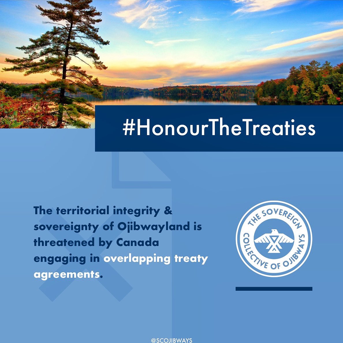 📢🗯️ — The territorial integrity and sovereignty of Ojibwayland is threatened by Canada engaging in overlapping treaty agreements. #HonourTheTreaties #BillC53 #TreatyRights