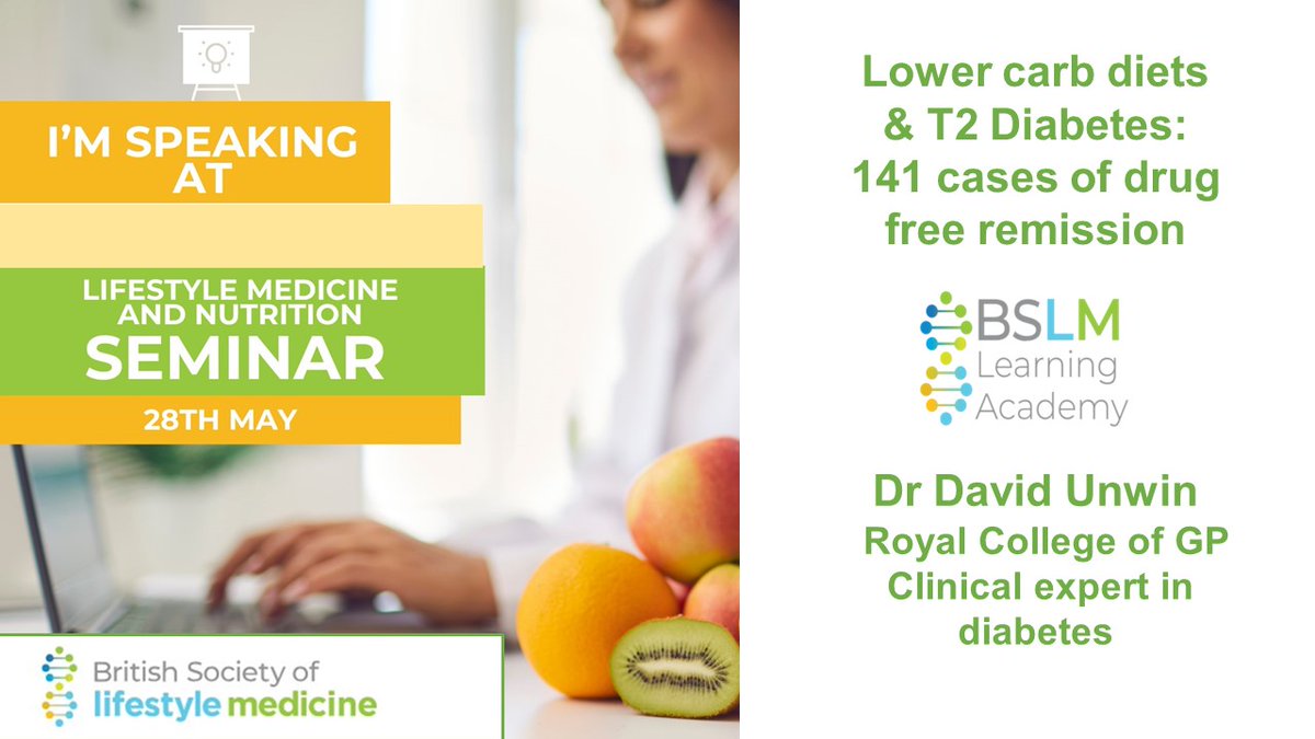 An online @BritSocLM seminar. May 28th. Please join me and some great speakers. How has my UK NHS practice achieved 141 cases of drug free T2D remission? Get your ticket here and find out!! Lifestyle medicine not lifelong medication!! eventbrite.co.uk/e/888198705237…