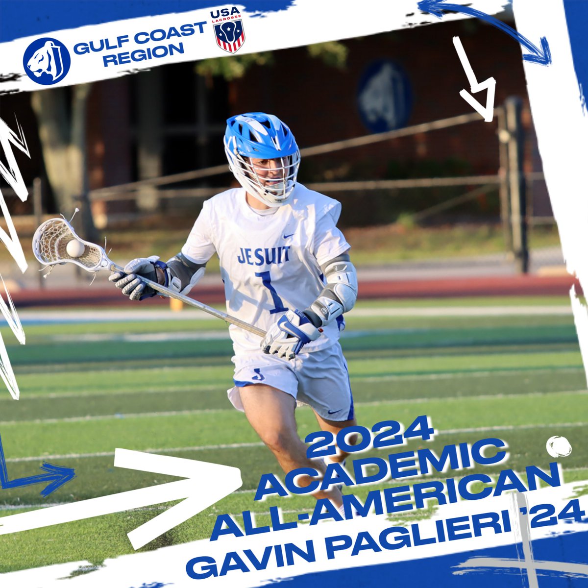 Academic All-American! In 19 games, Gavin Paglieri ’24 tallied 38 goals and 8 assists to help the Tigers earn a 6th straight District title. Congratulations to Paglieri on a fantastic season! #AMDG #GoTigers