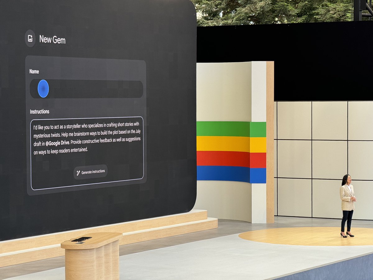 wongmjane's tweet photo. Gem — Google’s take of the custom GPTs

Game on #GoogleIO https://t.co/jOgxkwVxhJ