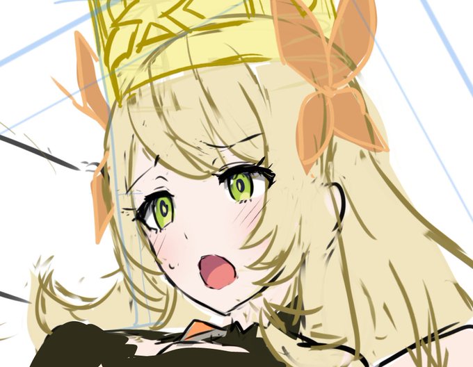 カラーラフにすると、モノクロラフ段階で行き詰ってた部分が幾らか解れる印象。 