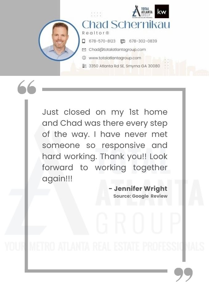 ⭐️⭐️⭐️⭐️⭐️
Review Time!
Thanks Jennifer for the amazing review. For all your real estate needs, please give me a call!
#hiretotalatlantagroup
#atlantarealestate
#totalatlantagroup