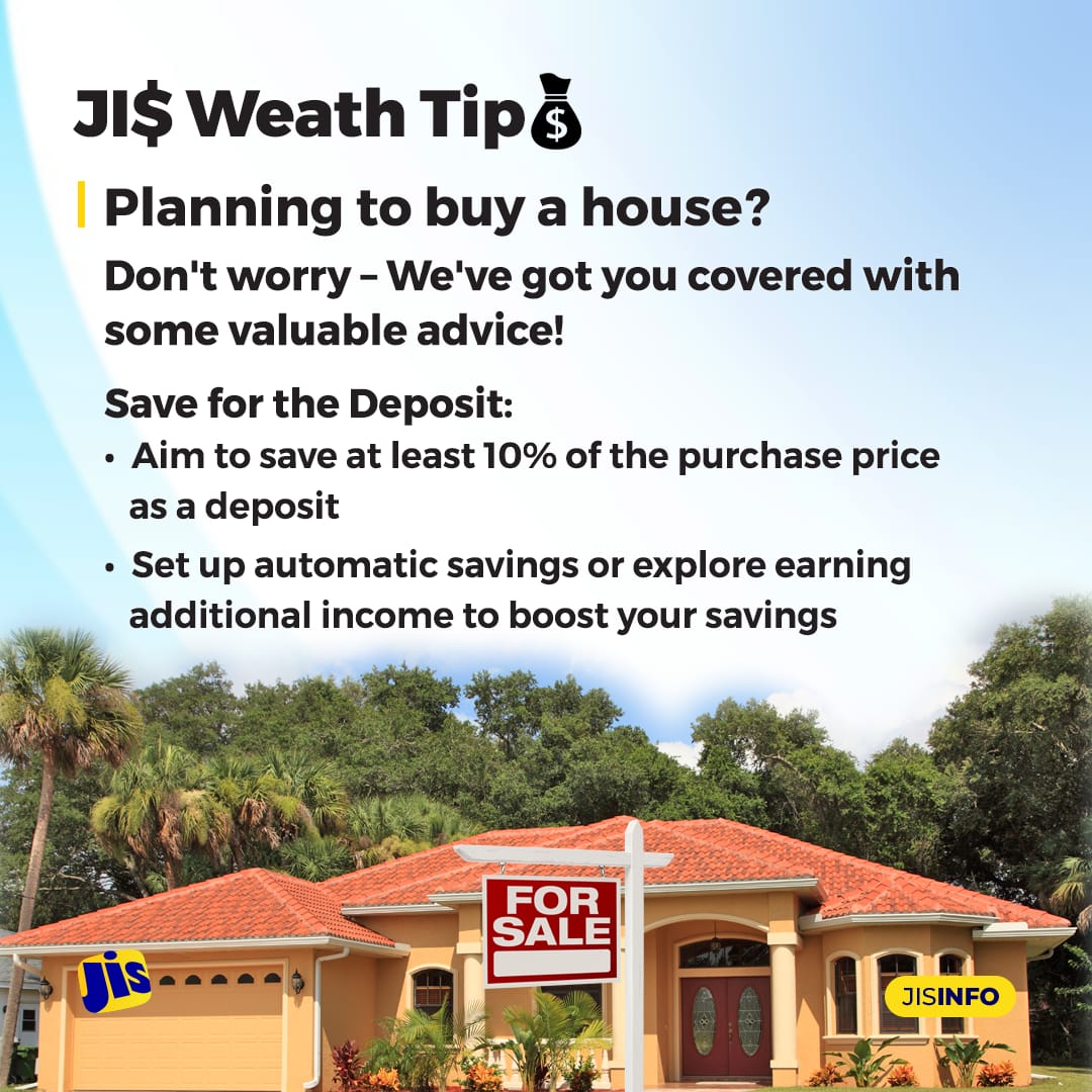 #JISWealthTip: Buying a house? 🏡

Here's how to prepare! 💰

Be prepared and avoid surprises when it's time to purchase your dream home! 🔑 

#HomeBuyingTips #SavingsGoals #FinancialPreparation