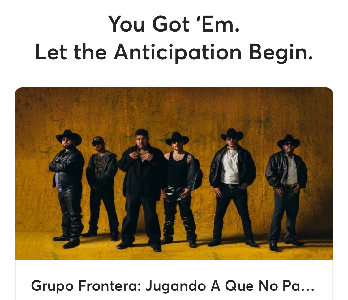 Happy early birthday to me!!! I am officially going to see Grupo Frontera 🙌🏾🙌🏾 #TreatYoSelf