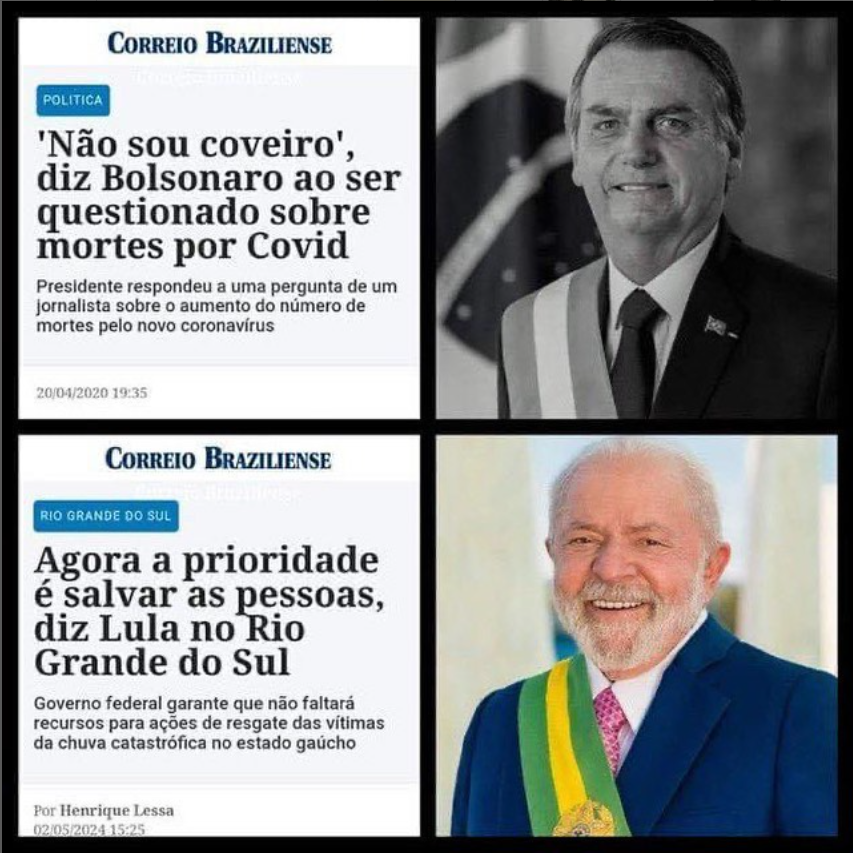 A diferença é enorme! 😳 📍Agora temos um presidente de verdade, obrigado @LulaOficial por cuidar dos brasileiros e brasileiras. 🙏🏼🇧🇷❤️