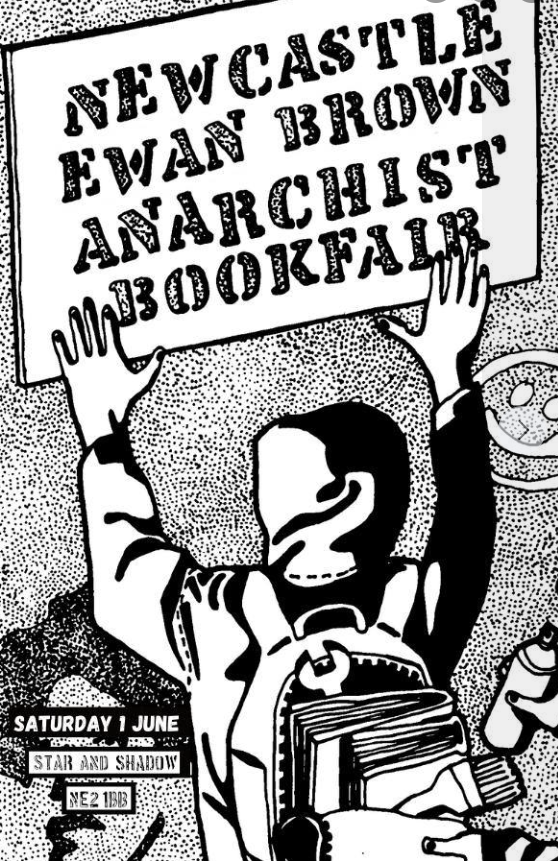 Our next outing - we have a stall at the Newcastle Ewan Brown Anarchist Bookfair on 1 June - where we will have our new poster designs alongside our postcards and fridge magnets...