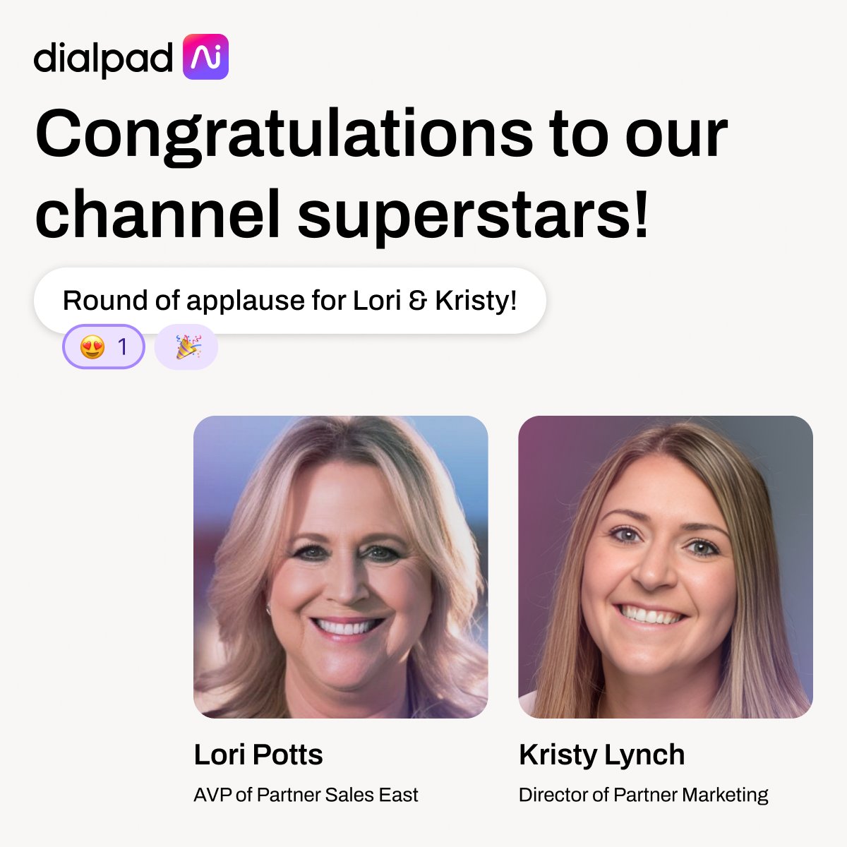 Huge congrats to Lori Potts and Kristy Lynch for making @CRN 2024 Women of the Channel list! This is a fantastic achievement that celebrates #WomenInTech. 👏 Check the press release here: bit.ly/3UXEvTi #CRNWOTC24 #DialpadWOTC