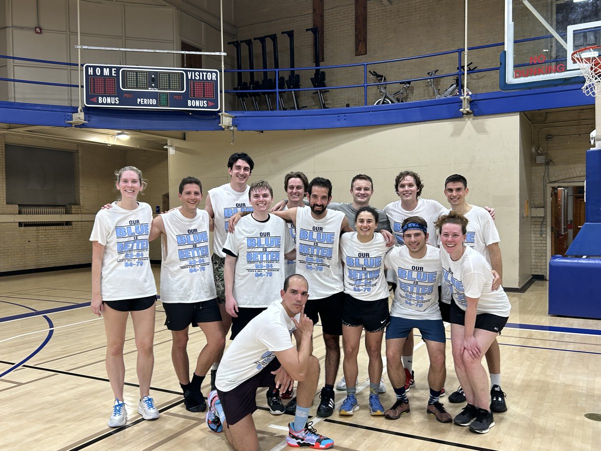 UNCDeptMedicine's tweet image. Did you catch this years #UNCvsDuke basketball game? Our Internal Medicine residents faced off against residents from Duke on #CincoDeMayo, and assume what you will about who won from the pictures 😉.