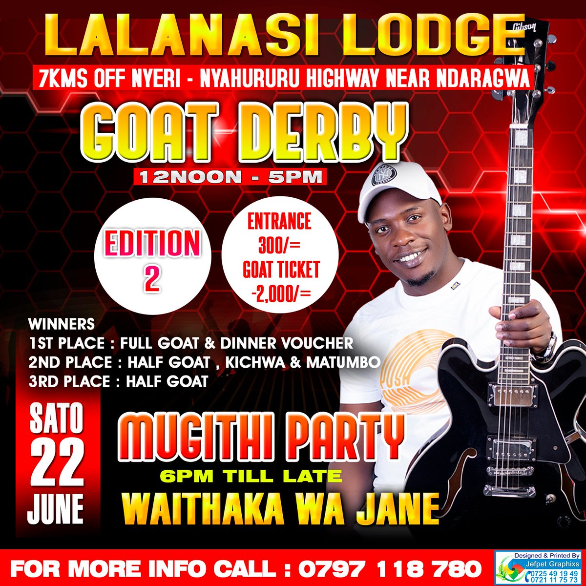 Lalanasilodge's tweet photo. The #GoatDerby 2nd Edition will be happening on 22nd June 2023
@ItsMainaKageni @KhalifKairo https://t.co/wBr7DEverE