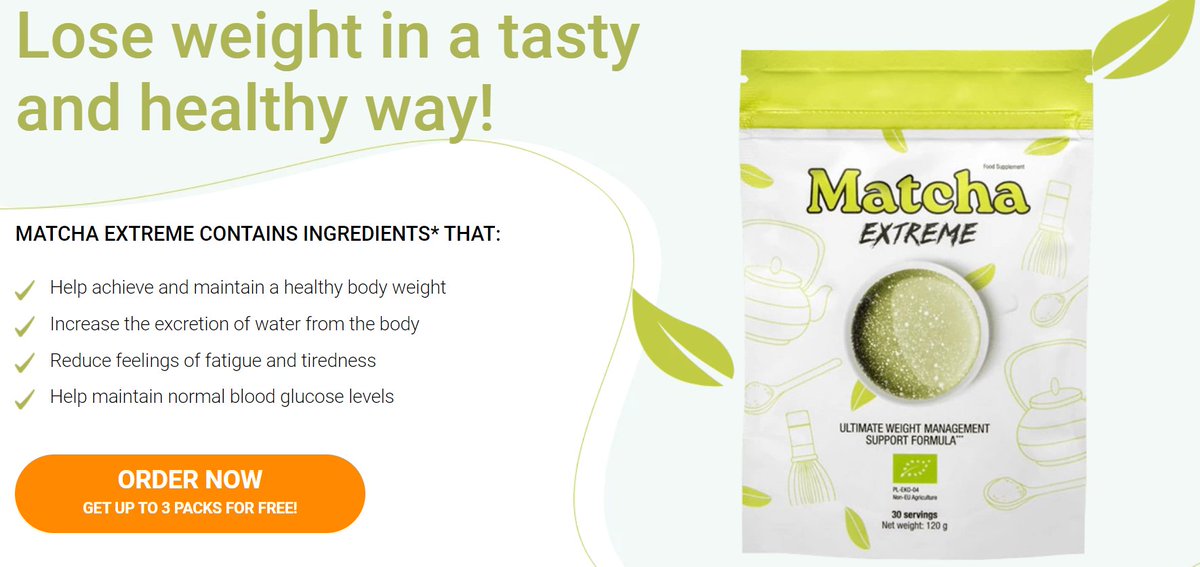 Matcha Extreme is a modern food supplement for the preparation of a delicious tea.

webify1.blogspot.com/2024/05/matcha…

#WeightLoss #HealthyLiving #MatchaExtreme #FitnessGoals #LoseWeight #HealthyChoices #Wellness #Nutrition #NaturalIngredients #EnergyBoost #FeelGood #GetFit #StayHealthy