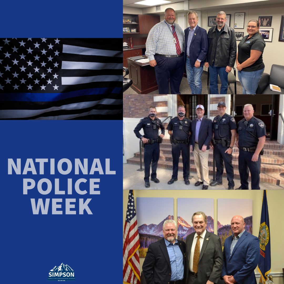 Every day, Idaho law enforcement officers work tirelessly to protect our communities throughout the state. Your efforts do not go unnoticed. Thank you for your sacrifice, unwavering dedication, and service. #NationalPoliceWeek #BacktheBlue