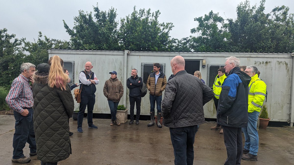 Big downpour to start off. Great discussions  sharing their project stories and experiences. Thanks to David Platt &amp; family for hosting &amp; to <a href="/IUK_Agrifood/">AgriFood at Innovate UK Business Connect</a> for organising #agritech #ADplants #farming