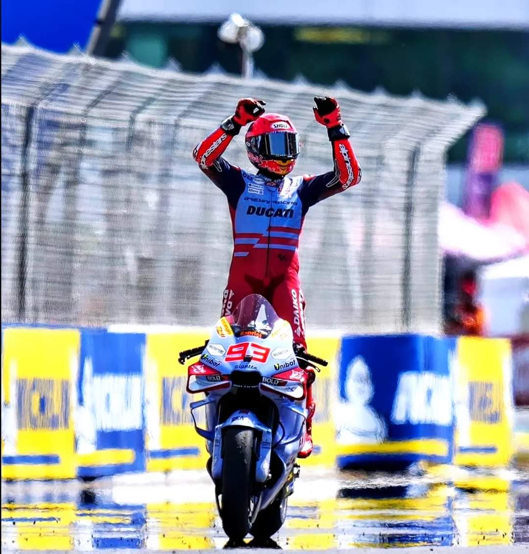 A race that covered haters mouths!!💪 Vamoos @marcmarquez93 🔥🙌 @MotoGP @WeAre93 #MarcMarquez #MM93 #WeAre93 #MotoGP #LeMans #GresiniRacing #RedBull #Antangin #ShoeiHelmets #AlpineStars