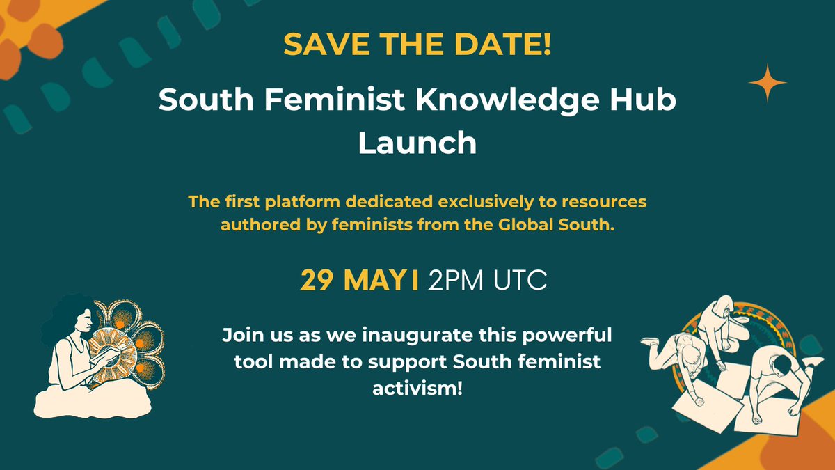 ✊🏾❤️‍🔥South feminist knowledge to strengthen South feminist activism We're launching the South Feminist Knowledge Hub! ✨JOIN US!✨ 🗓️29 May at 2 pm UTC 📍Register here: shorturl.at/fxW36 👩🏾‍💻Explore the Hub: knowledgehub.southfeministfutures.org