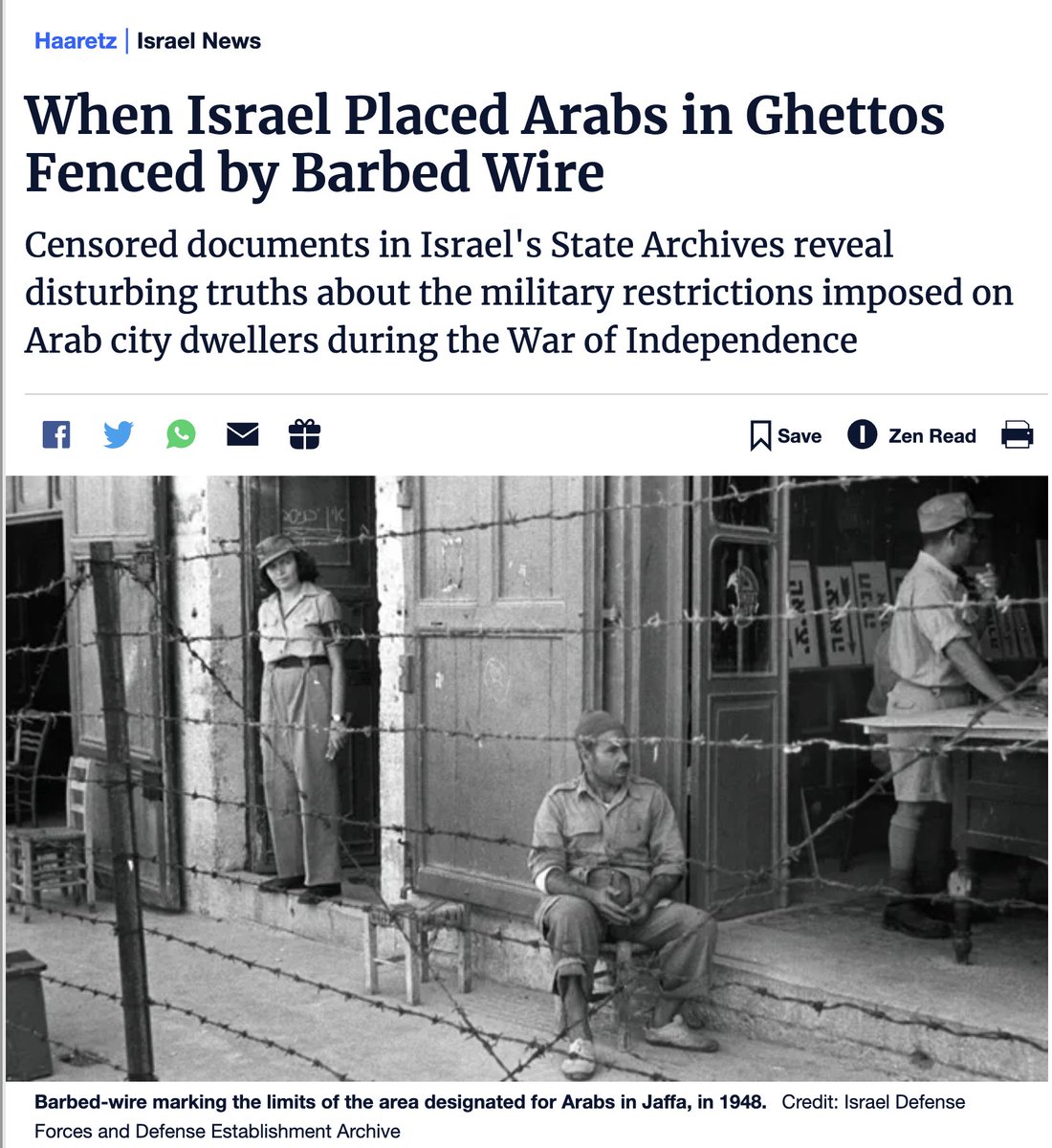 After Israel was founded in 1948 & the war was over, Israel caged Palestinians whom they failed to ethnically cleanse in overcrowded 'Ghettos' & 'Concentration Camps' (Israeli gov's words) They starved, humiliated & terrorized them & deported ~40,000 Palestinians in 7 years🧵