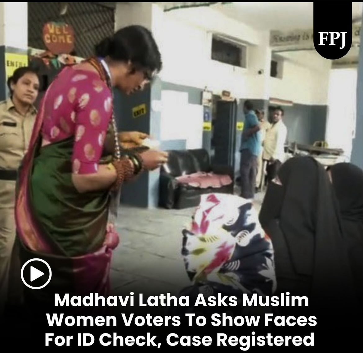 Hello @hydcitypolice , Rules of Electoral Process are broken in front of Police but Police are supporting it instead of Stopping it. Police don’t have power to stop crime by other Genders. (Except Men) @ECISVEEP @rashtrapatibhvn #ArrestHer #WomenEmpowerment #MadhaviLatha