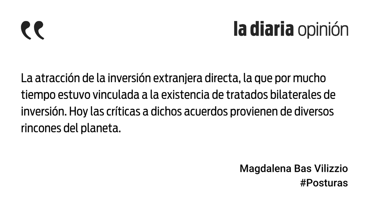 Arbitraje inversor-Estado: claves globales y nacionales. La #postura de Magdalena Bas Vilizzio ladiaria.com.uy/opinion/articu…