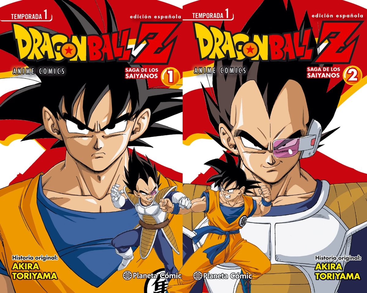 Katsuyoshi Nakatsuru's stunning Goku and Vegeta illustrations from the first two volumes of the Dragon Ball Z animanga. Originally released in Japan in 2005, these eventually made their way over to France in 2008 and Spain in 2015.