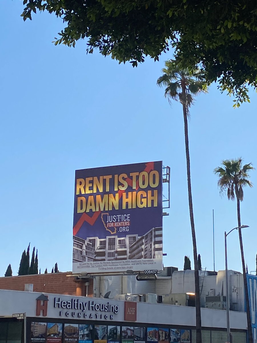 This billboard, paid for by an org that spent tens of millions of dollars to block a rent control ballot measure in 2018, has been d specially designed to drive me insane