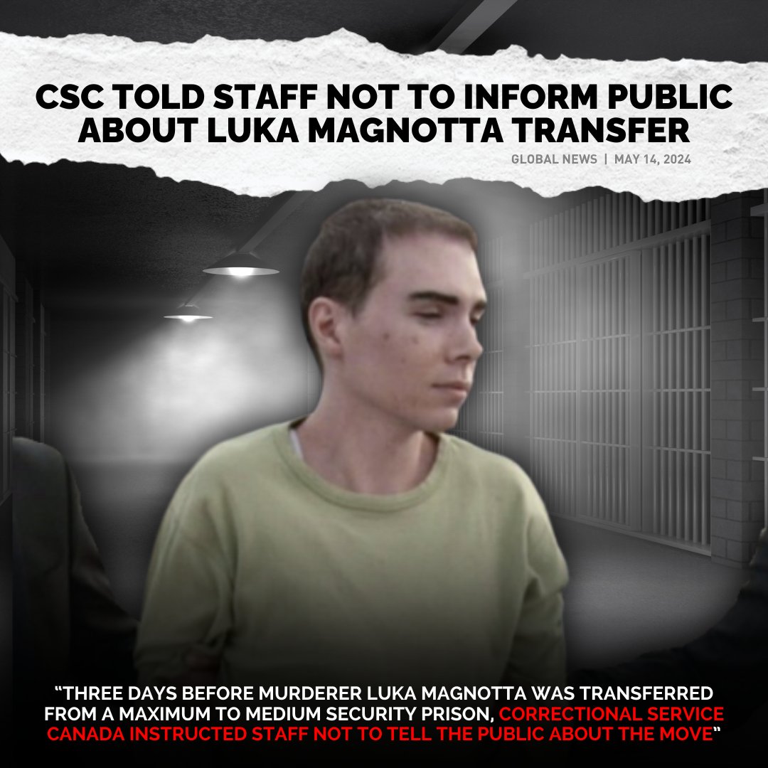 After 9 years of Trudeau, Canada's most dangerous criminals are being granted secret transfers to cozier prisons. No wonder Canadians have lost faith in this government. Sign to join the common sense fight to keep dangerous criminals in maximum security: conservative.ca/cpc/keep-viole…