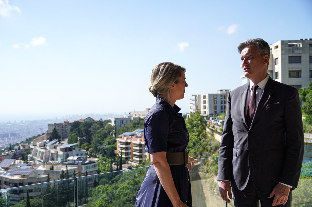 The @UNIFIL_ continues to play an important role in maintaining peace and stability in southern Lebanon. Minister Joly met with Hervé Lecoq, UNIFIL Deputy Head of Mission, where she reaffirmed Canada’s support for the full implementation of UNSC resolution 1701.