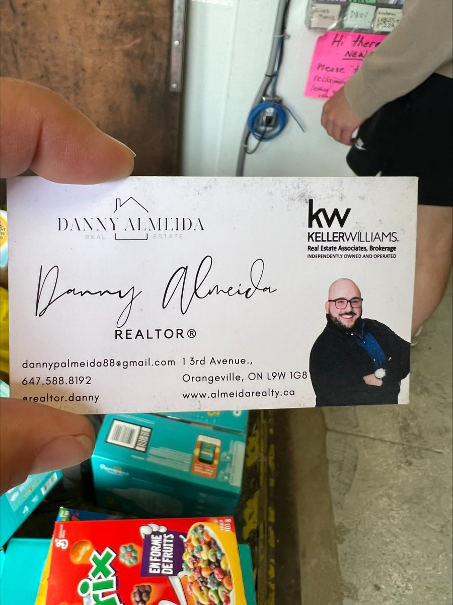 Local realtor has enlisted the help of his clients in his ongoing food drive for the Orangeville Food Bank. Thanks to Danny and all his people for answer the call to serve their community.