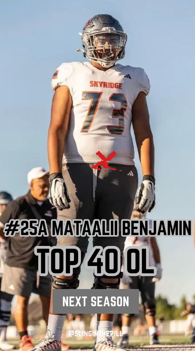 OL | NUMBER 25A: @LiiBenjamin out of @skyridgefb