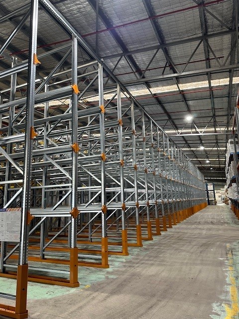 a1_precision's tweet image. We’ve just finished installing a large amount of pallet positions of seismically rated drive in Colby pallet racking for a client. Seismic rating is a requirement for all new pallet racking design &amp;amp; installations, as per the newly upgraded AS 4084:2023.  

#palletracking