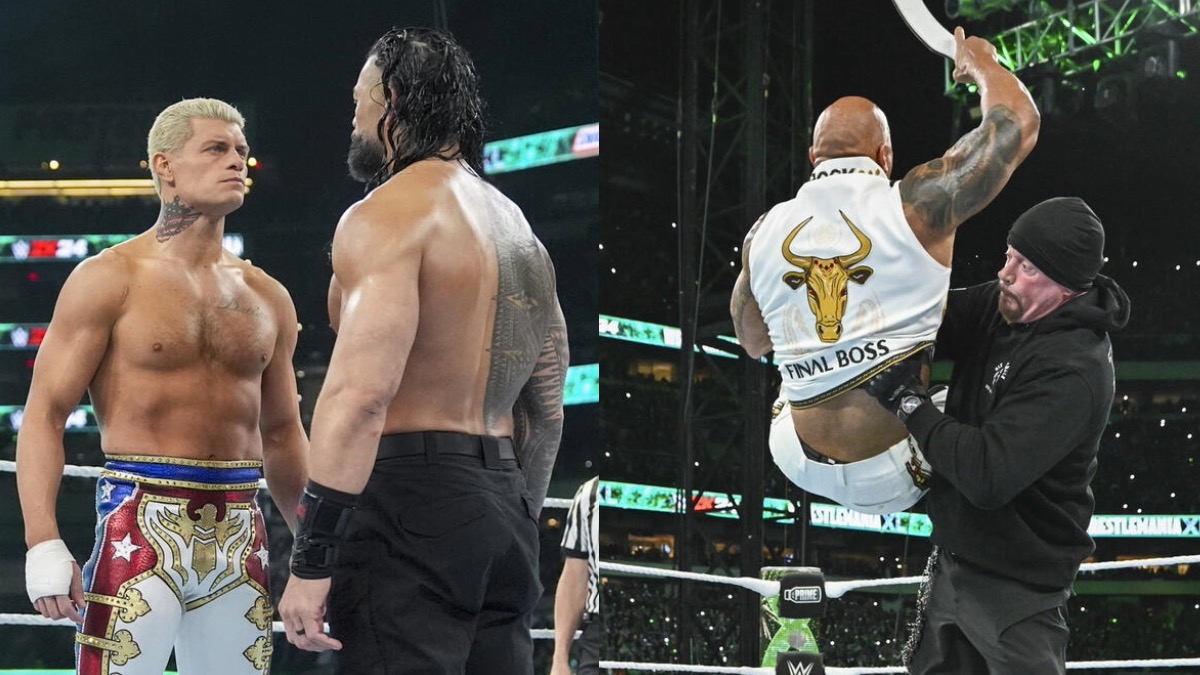 Jey Uso says he 'didn't know' what was set to happen during the main event of WWE WrestleMania 40 between Roman Reigns and Cody Rhodes after the point he speared Jimmy Uso off the stage: 'I didn't even know what was going down. They told me, this is your part, here's what you're…