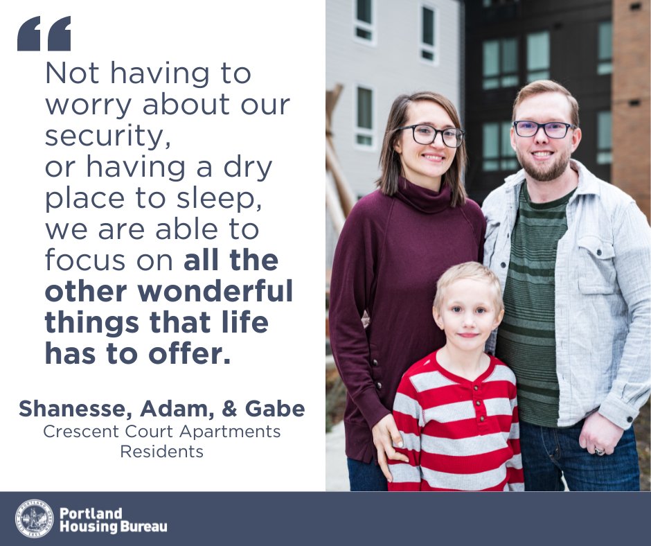 Affordable housing helps low-income families in need focus on their health, happiness, and prosperity, and to work towards their goals. Learn more about how PHB invests in supporting families like these: portland.gov/phb