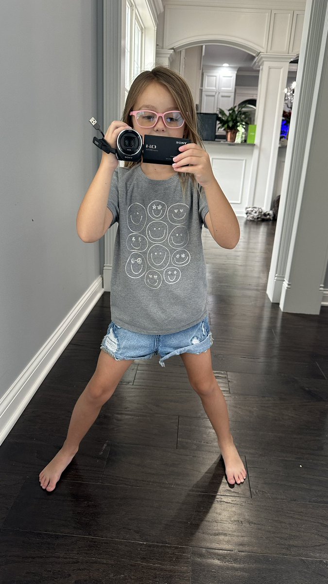 She ran around the whole day like this. It may be in her blood…