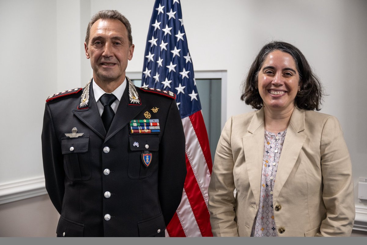 PTDO Deputy Under Secretary of Defense for Policy Melissa Dalton recently met with Italy’s @_Carabinieri_ Lt. Gen. Riccardo Galletta to discuss a variety of global security topics to further deepen the DoD-Carabinieri relationship 🇺🇸🇮🇹 More Here: defense.gov/News/Releases/…