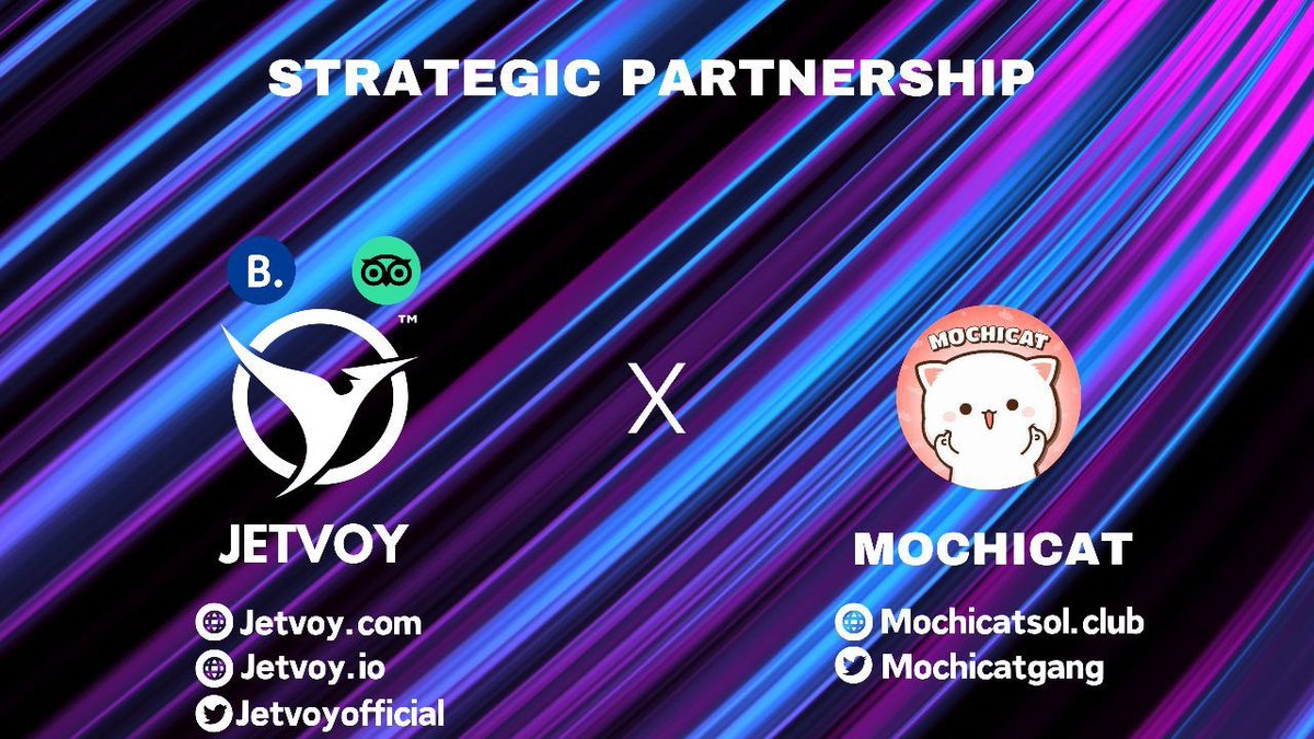🚀 Breaking News! 🚀 🎉 Exciting announcement! We’ve partnered with @MochicatGang ! 🎉 Use your #MOCHICAT tokens for exclusive travel, booking & more only on 🌐Jetvoy.com. #MochiCat #Jetvoy #Partnership