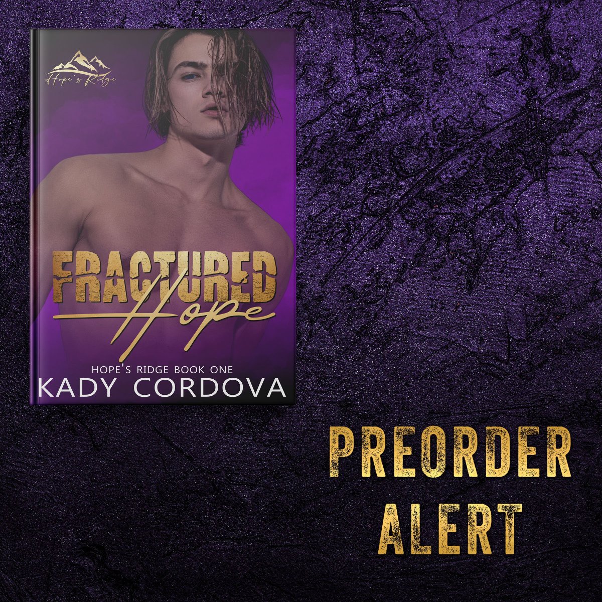 Time to #PreorderNow! Fractured Hope, the debut novel by Kady Cordova is coming 5/30!

#Preorder: geni.us/FracturedHope

#MMContemporaryRomance #HurtComfort #AgeGap #SmallTown @Chaotic_Creativ