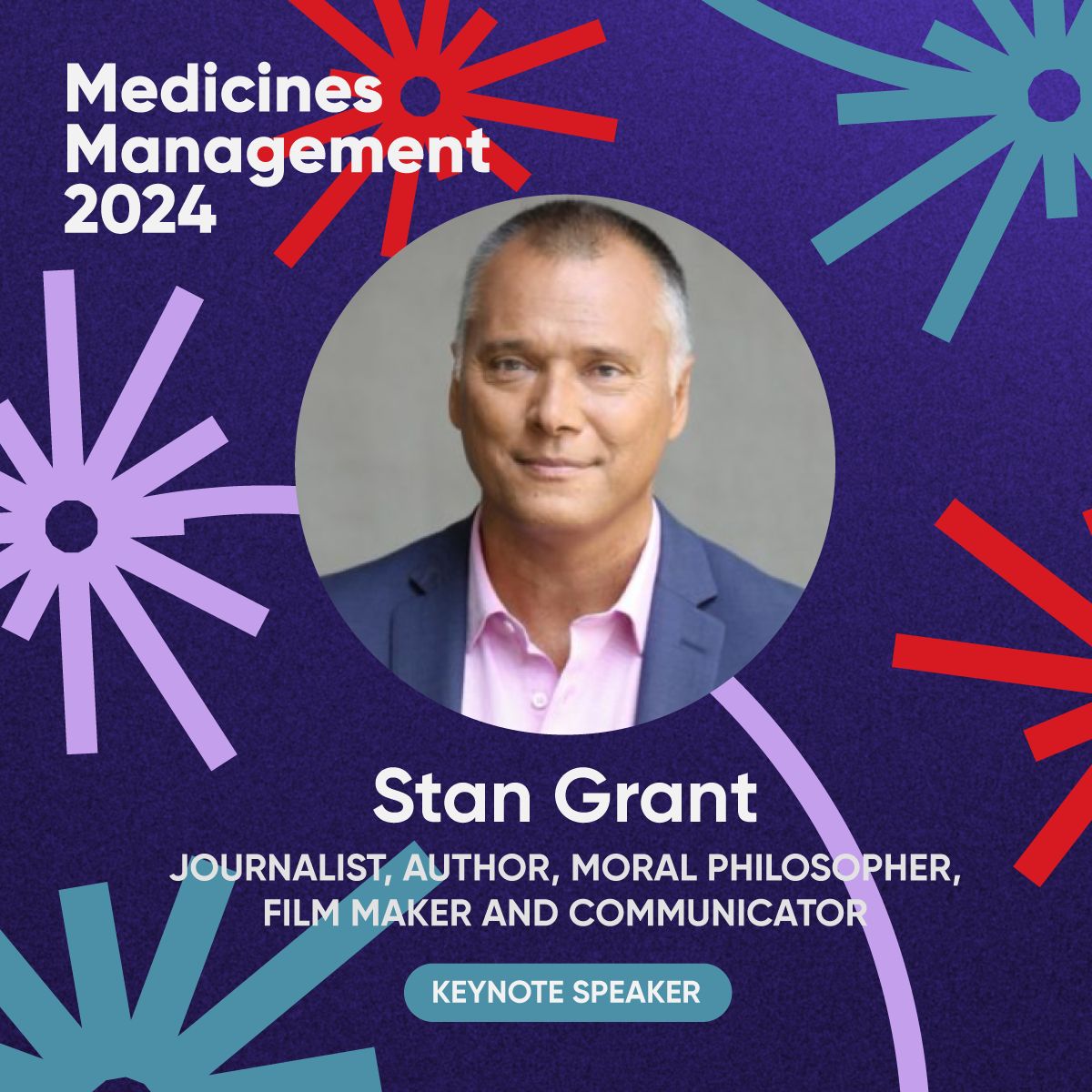 We are thrilled to announce renowned journalist, author, moral philosopher, thinker, filmmaker and communicator Stan Grant as the opening keynote speaker for Medicines Management (MM2024)! Learn more about Stan and our other speakers → buff.ly/3UJ60OV