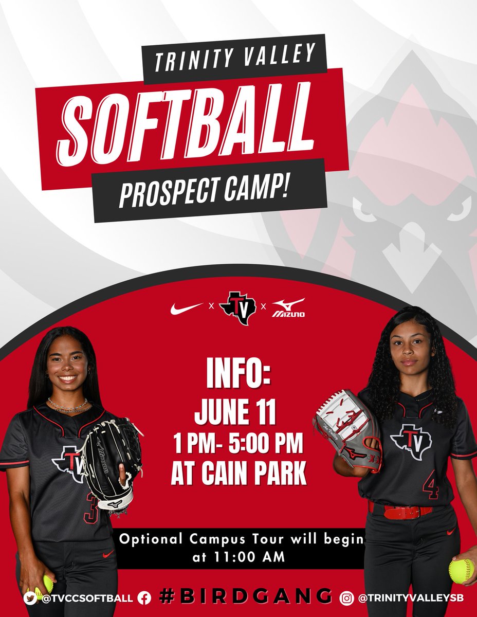 ‼️June Prospect Camp‼️ ⬇️Click the link below to register!⬇️ linktr.ee/tvccsoftball #CardinalNation | #BirdGang