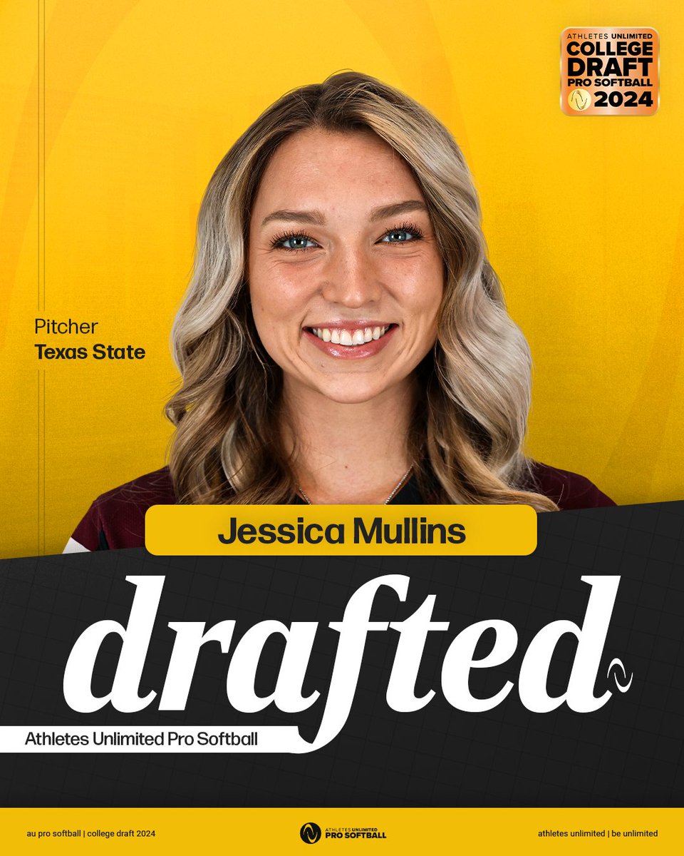 another first, this time for @TXStateSoftball, we have selected... @jkmullins4 👏