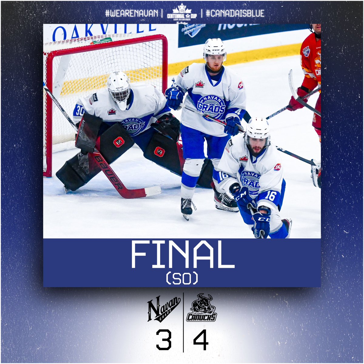 🚨FINAL SCORE🚨

The Navan Grads drop a 4-3 Shootout loss to the Calgary Canucks 5-1 this afternoon at the 2024 Centennial Cup

Cristobal Tola, Shaan Kingwell &amp; Sebbie Johnson 1G each. Tola was named Player of the Game #Grads <a href="/TheCCHL/">The CCHL</a>

Back in action tomorrow Vs. Collingwood