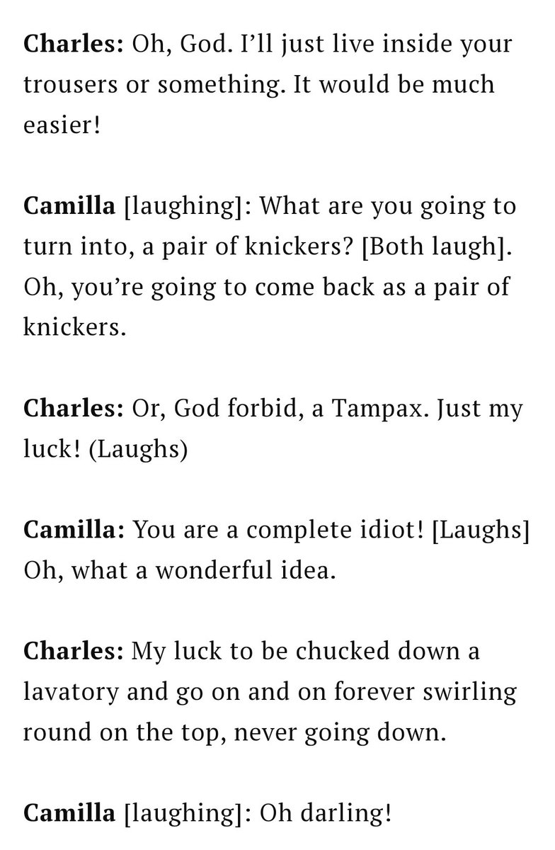 #KingCharles the #TamponKing embracing it.