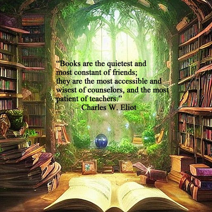 “Books are the quietest and most constant of friends; they are the most accessible and wisest of counselors, and the most patient of teachers...” 📚✍️❤️
                            – Charles W. Eliot
#BookChatWeekly