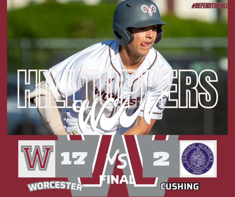 we’re on to dexter. • Cole Hambly 4IP // 3-4 2-Run HR 3B 6RBI • Casey DeLorenzo 4-5 2RBI • Liam Daly 2-3 3B 3RBI 3RS • Mikey McGee 2-4 HR #WorcesterBaseball #DefendTheHill