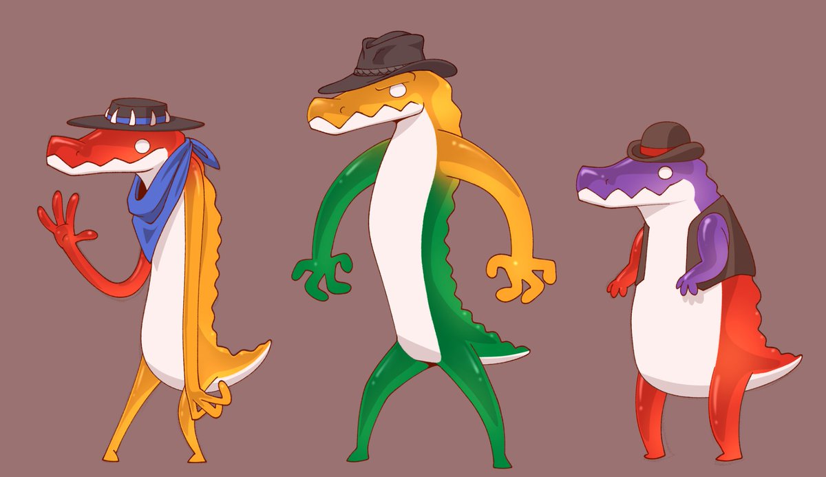Chad was based off these ones. Max's red and purple color scheme doesn't exist in the wild, and I made it up for variety's sake.