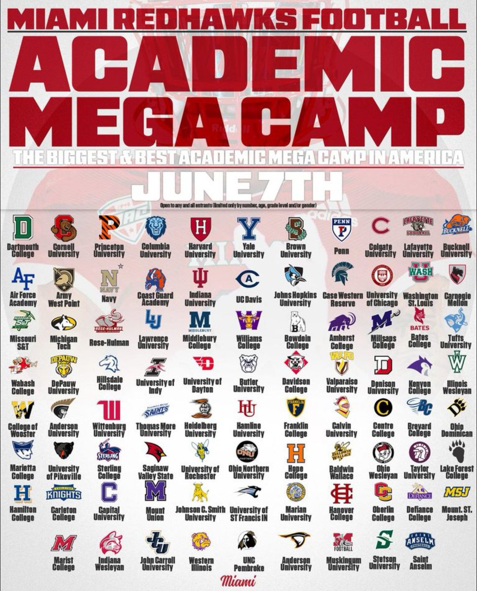 100+ Coaches in one place⁉️ YOU DO NOT WANT TO MISS THIS‼️ Register Now: …niversityfootballcamps.totalcamps.com